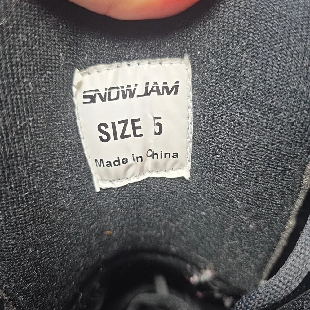 SNOWJAM SIZE 5 SNOWBOARD BOOTS Black